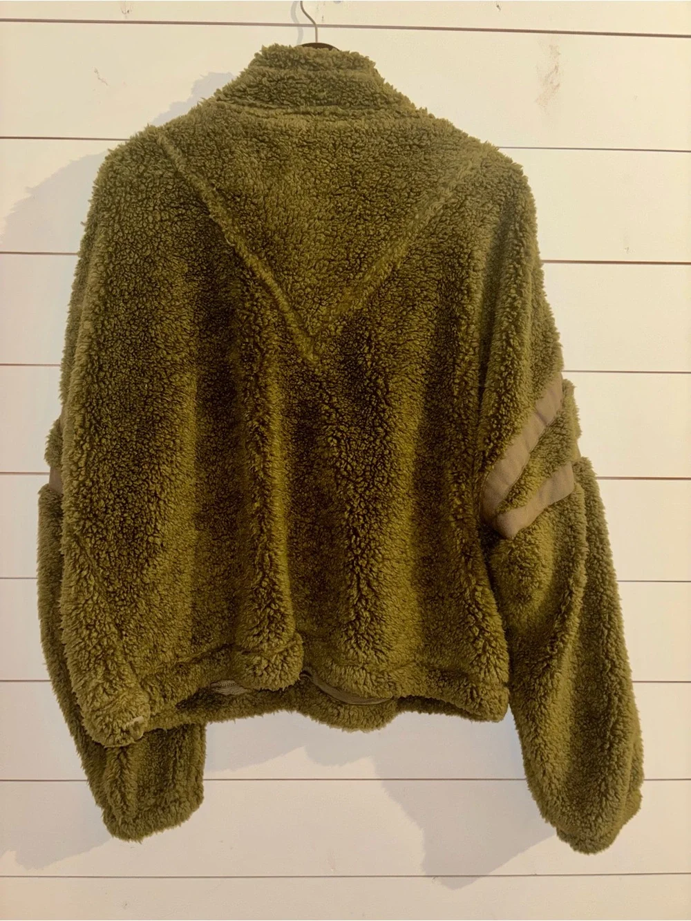 FP Movement Fall To Rise Fleece Sherpa Half-Zip Jacket Olive Green